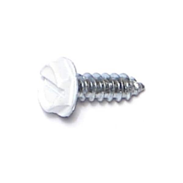 Midwest Fastener Sheet Metal Screw, #7 x 1/2 in, Zinc Plated Steel Flange Hex Head Slotted Drive, 100 PK 09737 - main